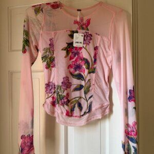 NEW WT Free People sheer top (S)